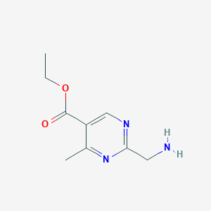 molecular formula C9H13N3O2 B12624401 Ethyl 2-(aminomethyl)-4-methylpyrimidine-5-carboxylate CAS No. 944904-68-1