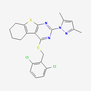 molecular formula C22H20Cl2N4S2 B12624408 C22H20Cl2N4S2 