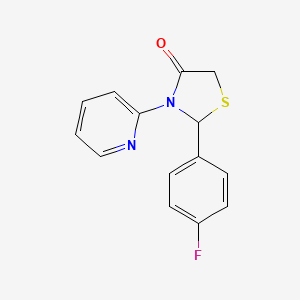 2-(4-Fluorophenyl)-3-(2-pyridyl)thiazolidin-4-one