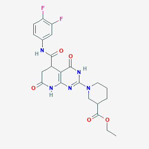 molecular formula C22H23F2N5O5 B12624475 C22H23F2N5O5 