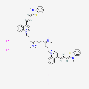 1,1'-[4,8-bis(dimethyliminio)undecane-1,11-diyl]bis{4-[3-(3-methyl-1,3-benzothiazol-2(3H)-ylidene)prop-1-en-1-yl]quinolinium} tetraiodide