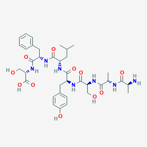 molecular formula C36H51N7O11 B12624482 L-Alanyl-L-alanyl-L-seryl-L-tyrosyl-L-leucyl-L-phenylalanyl-L-serine CAS No. 920521-25-1