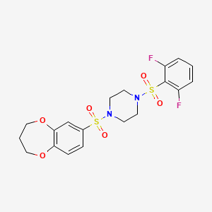 1-(2,6-difluorophenyl)sulfonyl-4-(3,4-dihydro-2H-1,5-benzodioxepin-7-ylsulfonyl)piperazine