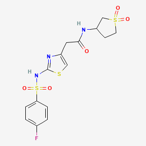 molecular formula C15H16FN3O5S3 B12624671 C15H16FN3O5S3 