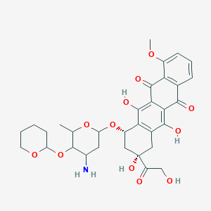 (7S,9S)-7-[4-amino-6-methyl-5-(oxan-2-yloxy)oxan-2-yl]oxy-6,9,11-trihydroxy-9-(2-hydroxyacetyl)-4-methoxy-8,10-dihydro-7H-tetracene-5,12-dione