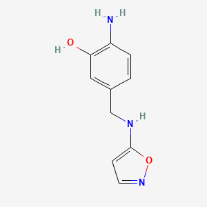 molecular formula C10H11N3O2 B12624792 2-Amino-5-{[(1,2-oxazol-5-yl)amino]methyl}phenol CAS No. 920512-42-1