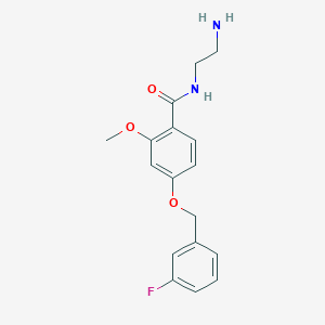 molecular formula C17H19FN2O3 B12624803 N-(2-Aminoethyl)-4-[(3-fluorophenyl)methoxy]-2-methoxybenzamide CAS No. 919772-43-3