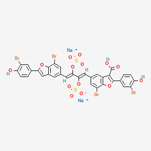 molecular formula C33H16Br4Na2O14S2 B1262481 8-carboxy-iso-iantheran A 