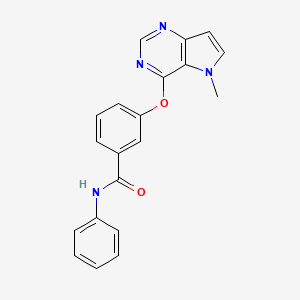 molecular formula C20H16N4O2 B12624966 3-[(5-methyl-5H-pyrrolo[3,2-d]pyrimidin-4-yl)oxy]-N-phenylbenzamide CAS No. 919280-40-3