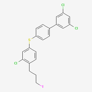 molecular formula C21H16Cl3IS B12625071 3,5-Dichloro-4'-{[3-chloro-4-(3-iodopropyl)phenyl]sulfanyl}-1,1'-biphenyl CAS No. 918645-13-3