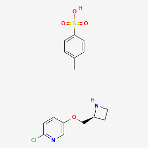 molecular formula C16H19ClN2O4S B1262509 5-[[(2S)-azetidin-2-yl]methoxy]-2-chloropyridine;4-methylbenzenesulfonic acid 