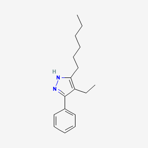 molecular formula C17H24N2 B12625141 4-ethyl-5-hexyl-3-phenyl-1H-pyrazole CAS No. 919124-04-2