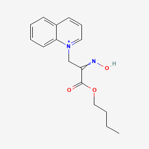 molecular formula C16H19N2O3+ B12625146 1-[3-Butoxy-2-(hydroxyimino)-3-oxopropyl]quinolin-1-ium CAS No. 918322-18-6