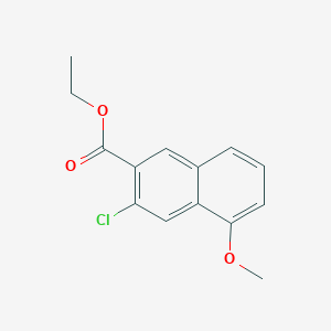 molecular formula C14H13ClO3 B12625205 Ethyl 3-chloro-5-methoxynaphthalene-2-carboxylate CAS No. 919994-94-8