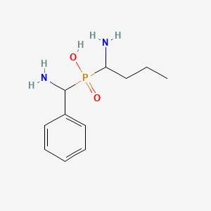 molecular formula C11H19N2O2P B12625261 Phosphinic acid, P-(1-aminobutyl)-P-(aminophenylmethyl)- CAS No. 918329-90-5