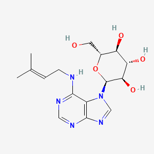 molecular formula C16H23N5O5 B1262530 7-(alpha-D-glucosyl)-N(6)-isopentenyladenine 