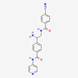 molecular formula C22H19N5O2 B12625303 4-[1-Amino-2-(4-cyanobenzamido)ethyl]-N-(pyridin-4-yl)benzamide CAS No. 920496-02-2
