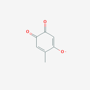 molecular formula C7H5O3- B1262532 2-Oxido-5-methylquinone 