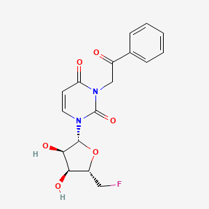molecular formula C17H17FN2O6 B12625362 5'-Deoxy-5'-fluoro-3-(2-oxo-2-phenylethyl)uridine CAS No. 918814-99-0