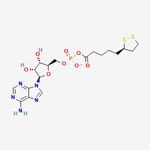 (R)-lipoyl-AMP(1-)