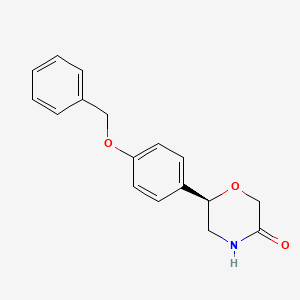 molecular formula C17H17NO3 B12625401 (6R)-6-[4-(Benzyloxy)phenyl]morpholin-3-one CAS No. 920802-96-6