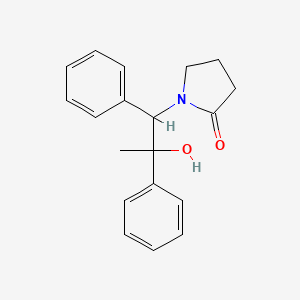 molecular formula C19H21NO2 B12625559 1-(2-Hydroxy-1,2-diphenylpropyl)pyrrolidin-2-one CAS No. 917965-98-1