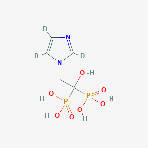 B126256 [1-Hydroxy-1-phosphono-2-(2,4,5-trideuterioimidazol-1-yl)ethyl]phosphonic acid CAS No. 1134798-26-7