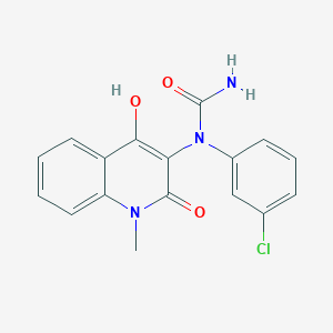 molecular formula C17H14ClN3O3 B12625765 N-(3-Chlorophenyl)-N-(4-hydroxy-1-methyl-2-oxo-1,2-dihydroquinolin-3-yl)urea CAS No. 959398-73-3