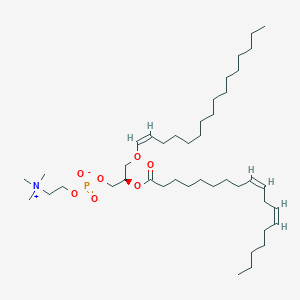 molecular formula C42H80NO7P B1262577 [(2R)-3-[(Z)-hexadec-1-enoxy]-2-[(9Z,12Z)-octadeca-9,12-dienoyl]oxypropyl] 2-(trimethylazaniumyl)ethyl phosphate 