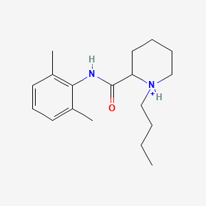 molecular formula C18H29N2O+ B1262580 1-Butyl-2-[(2,6-dimethylphenyl)carbamoyl]piperidinium 