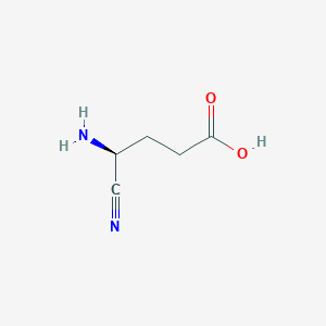 molecular formula C5H8N2O2 B1262583 (S)-gamma-amino-gamma-cyanobutanoic acid 