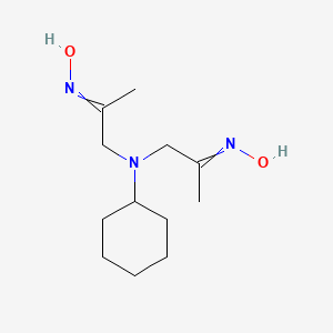 molecular formula C12H23N3O2 B12625860 N,N'-[(Cyclohexylazanediyl)di(prop-1-yl-2-ylidene)]dihydroxylamine CAS No. 918893-51-3