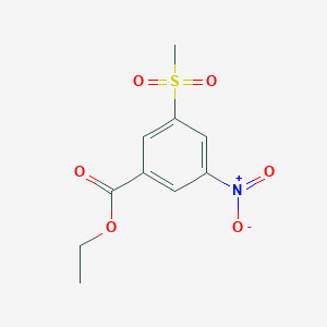 molecular formula C10H11NO6S B12625887 Ethyl 3-methylsulfonyl-5-nitrobenzoate 