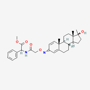 molecular formula C31H40N2O5 B12625952 methyl 2-[[2-[[(8R,9S,10R,13S,14S,17S)-17-hydroxy-10,13,17-trimethyl-7,8,9,11,12,14,15,16-octahydro-6H-cyclopenta[a]phenanthren-3-ylidene]amino]oxyacetyl]amino]-2-phenylacetate 