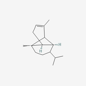 molecular formula C15H24 B1262597 1,3-Dimethyl-8-(1-methylethyl)-tricyclo[4.4.0.02,7]dec-3-ene 
