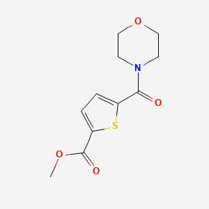 molecular formula C11H13NO4S B12626027 Methyl 5-(morpholine-4-carbonyl)thiophene-2-carboxylate CAS No. 921596-41-0