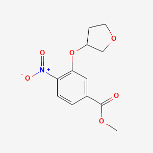 molecular formula C12H13NO6 B12626035 Methyl 4-nitro-3-[(oxolan-3-yl)oxy]benzoate CAS No. 917909-44-5