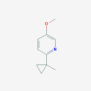 molecular formula C10H13NO B12626057 5-Methoxy-2-(1-methylcyclopropyl)pyridine 