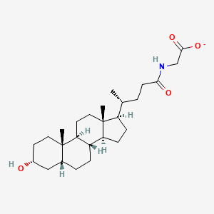 molecular formula C26H42NO4- B1262617 Glycolithocholate 