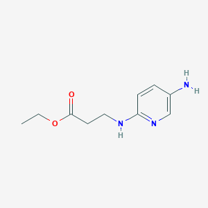 molecular formula C10H15N3O2 B12626191 Ethyl 3-[(5-aminopyridin-2-yl)amino]propanoate 