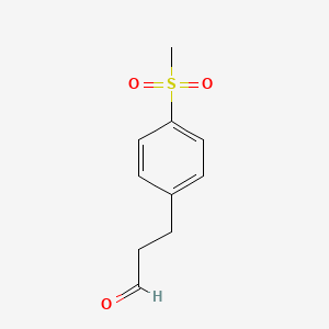 molecular formula C10H12O3S B12626199 3-(4-(Methylsulfonyl)phenyl)propanal 