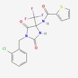 molecular formula C16H11ClF3N3O3S B12626201 C16H11ClF3N3O3S 