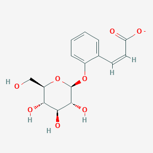 molecular formula C15H17O8- B1262626 2-(beta-D-glucosyloxy)-cis-cinnamate 
