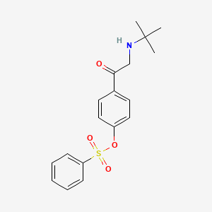 molecular formula C18H21NO4S B12626311 4-(N-tert-Butylglycyl)phenyl benzenesulfonate CAS No. 920804-57-5