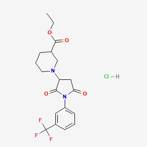 molecular formula C19H22ClF3N2O4 B12626344 C19H22ClF3N2O4 