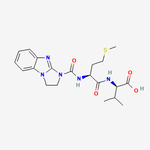 molecular formula C20H27N5O4S B12626385 N-(2,3-dihydro-1H-imidazo[1,2-a]benzimidazol-1-ylcarbonyl)-L-methionyl-D-valine 