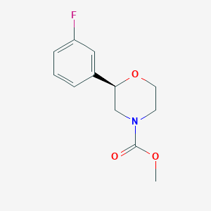 molecular formula C12H14FNO3 B12626445 Methyl (2r)-2-(3-fluorophenyl)morpholine-4-carboxylate CAS No. 920802-65-9
