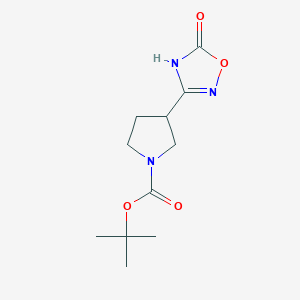 molecular formula C11H17N3O4 B12626466 tert-butyl 3-(5-oxo-4H-1,2,4-oxadiazol-3-yl)pyrrolidine-1-carboxylate 