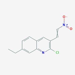 molecular formula C13H11ClN2O2 B12626525 2-Chloro-7-ethyl-3-(2-nitroethenyl)quinoline CAS No. 1031929-24-4