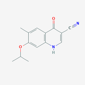 molecular formula C14H14N2O2 B12626531 3-Quinolinecarbonitrile, 1,4-dihydro-6-methyl-7-(1-methylethoxy)-4-oxo- 